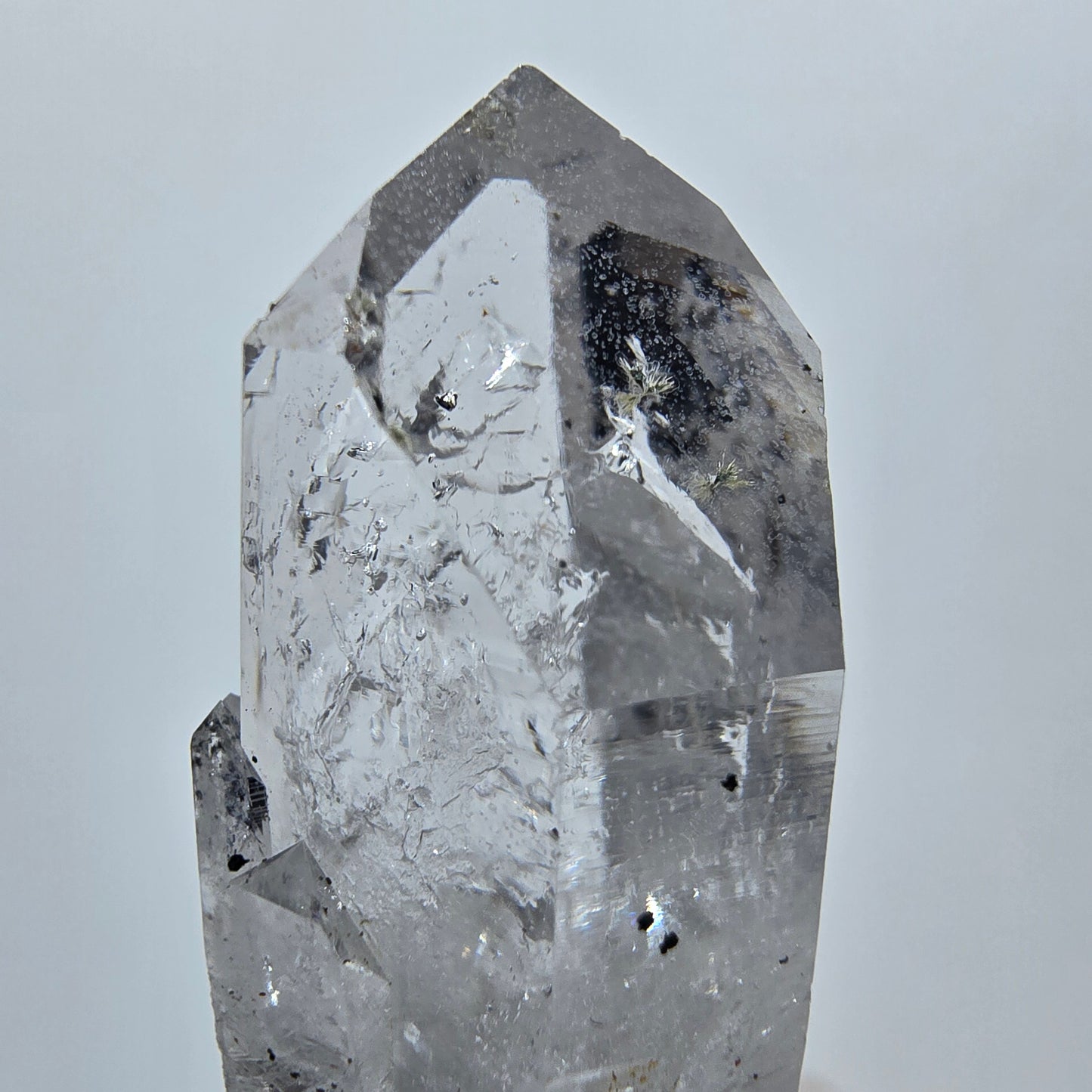 Enhydro Lemurian Phantom Quarz, Hämatit, 1x Blase Streep Mine Goboboseb Namibia 46*17*16mm