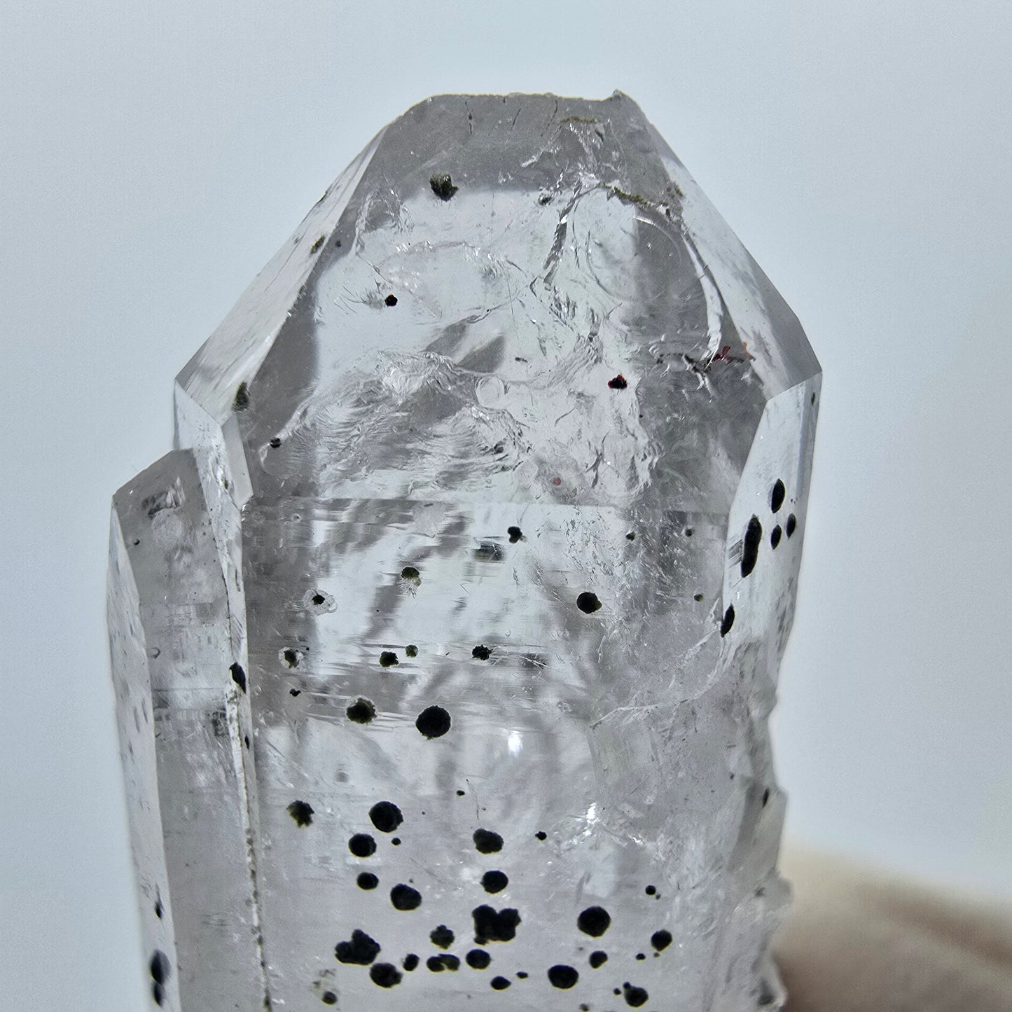 Skelett Hämatit Quarz Spitze Streep Mine Goboboseb, Namibia 38*19*14mm