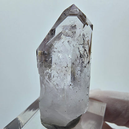 Enhydro Phantom Quarz mit Hämatit, 1x Blase Streep Mine Goboboseb, Namibia 38*17*14mm