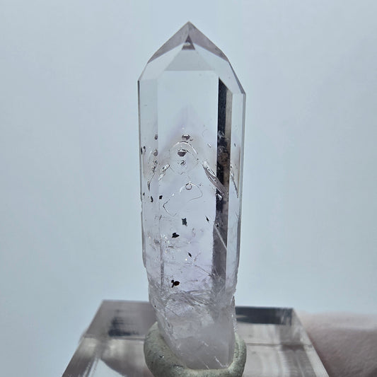 Enhydro Phantom Amethyst mit Hämatit, 1x Blase Streep Mine Goboboseb, Namibia 36*9*6mm