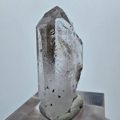 Lemurian Phantom Quarz mit Analcim, Hämatit Streep Mine Goboboseb, Namibia 32*16*12mm
