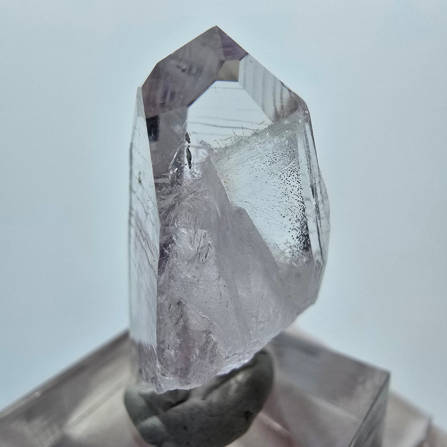 Enhydro Lemurian Phantom Amethyst, 2x Blase Streep Mine Goboboseb, Namibia 34*19*15mm