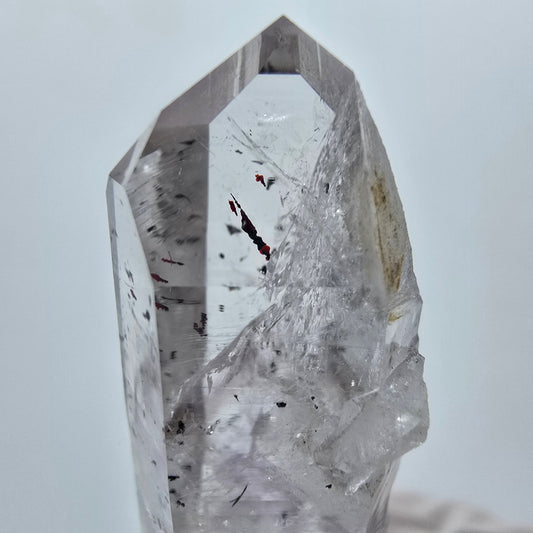 Améthyste fantôme lémurienne arlequin, mine de Goboboseb, Namibie, 48 x 15 x 15 mm 