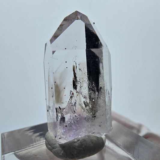 Lemurian Phantom Amethyst mit Hämatit Streep Mine Goboboseb, Namibia 26*16*10mm