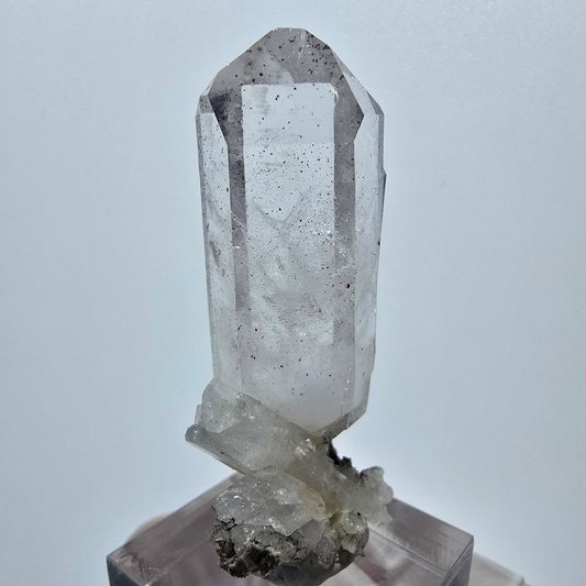 Phantom Rauchquarz Hämatit DT Zepter mit Matrix Goboboseb, Namibia 54*24*17mm