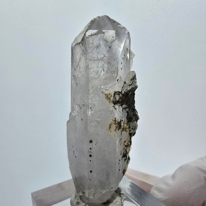 Skelett Phantom Quarz mit Hämatit Stufe Goboboseb, Namibia 50*24*18mm