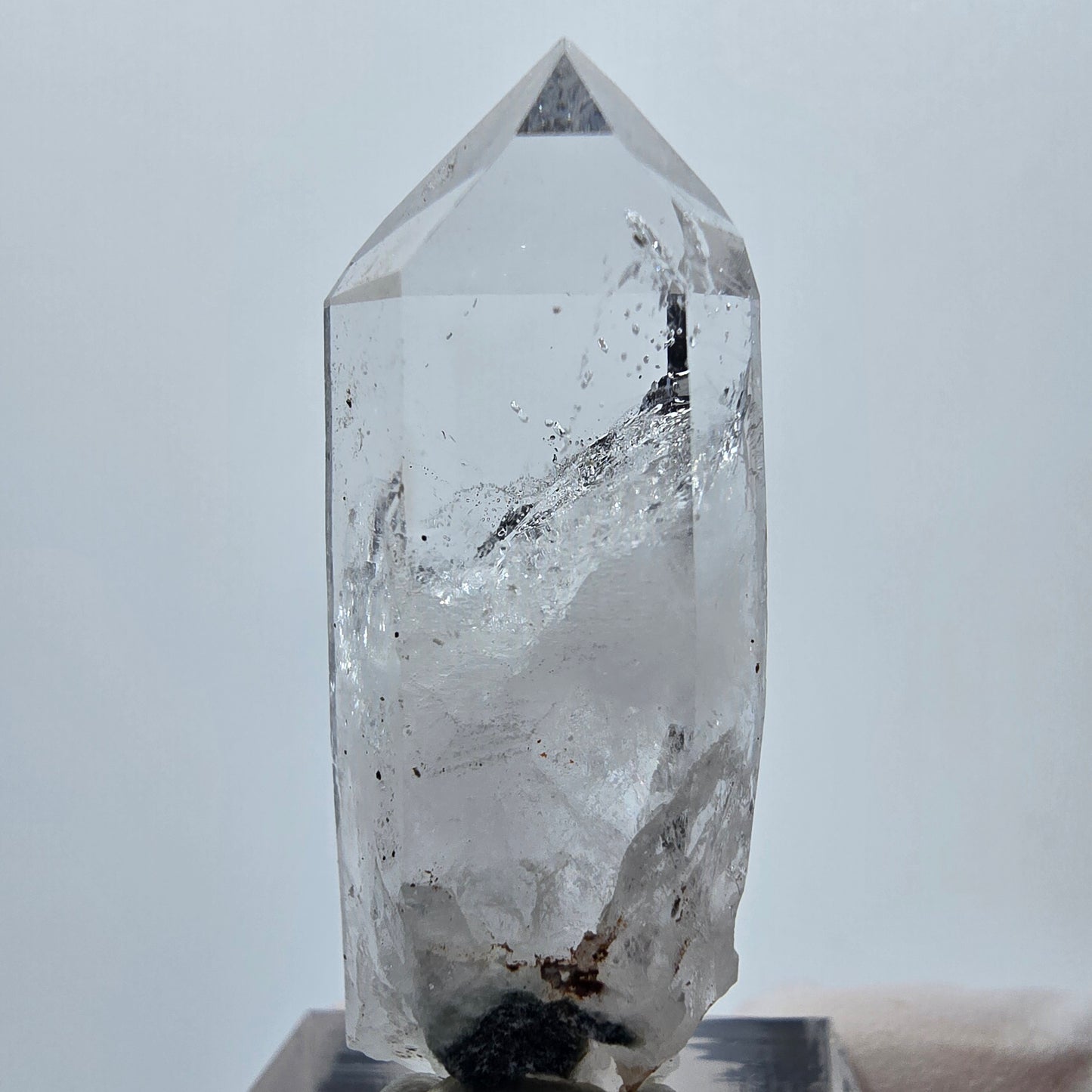Lemurian Phantom Quarz Spitze Streep Mine Goboboseb, Namibia 44*16*11mm