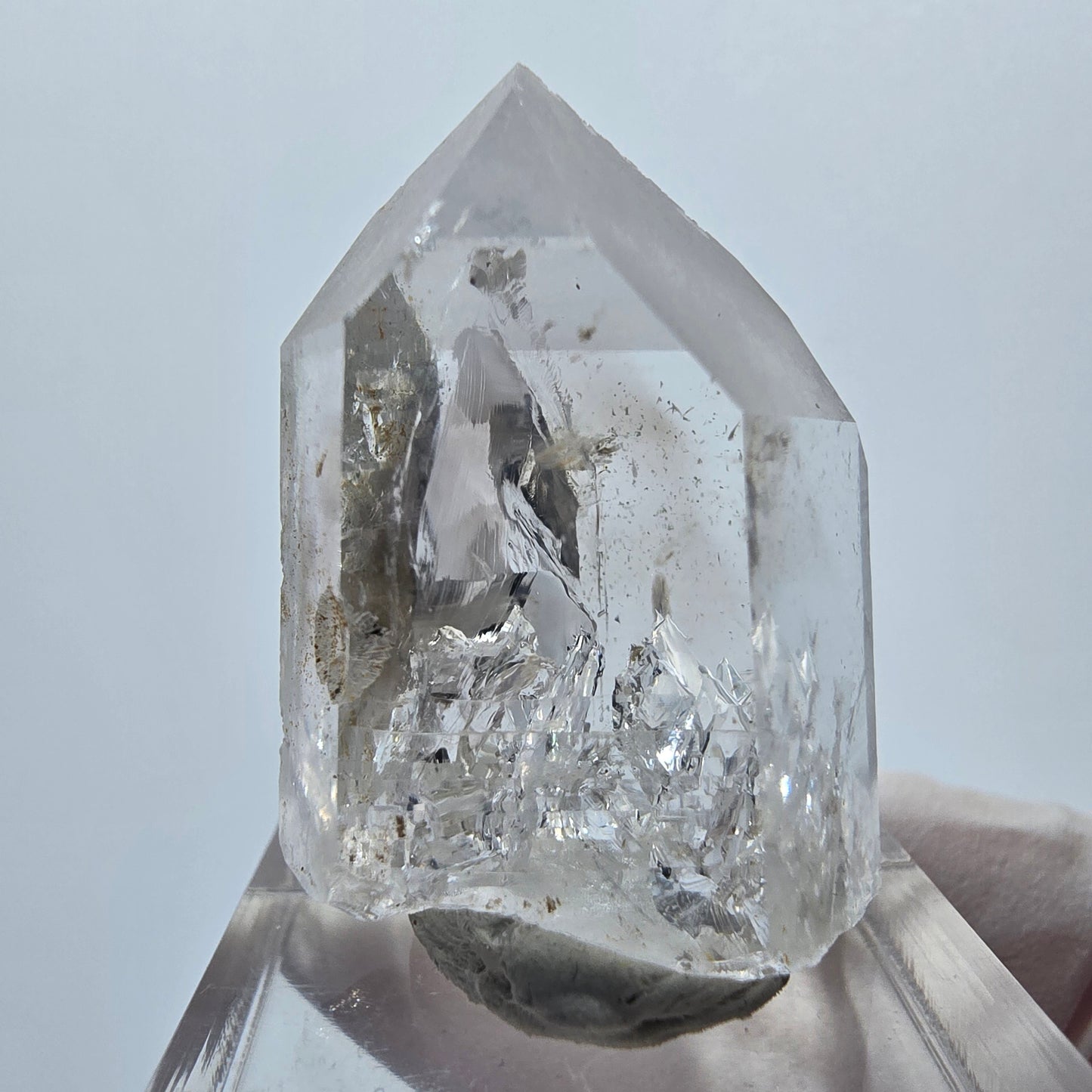 Lemurian Phantom Quarz Spitze Streep Mine Goboboseb, Namibia 32*23*18mm