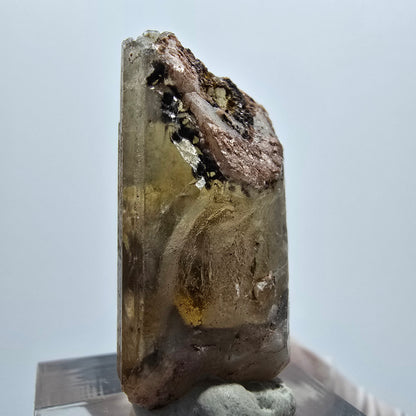 Cristal de barytine rare, jaune brunâtre, Brukkaros, Namibie, 35*20*17 mm 