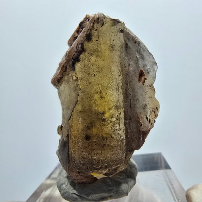 Cristal de barytine rare, jaune brunâtre, Brukkaros, Namibie, 35*20*17 mm 