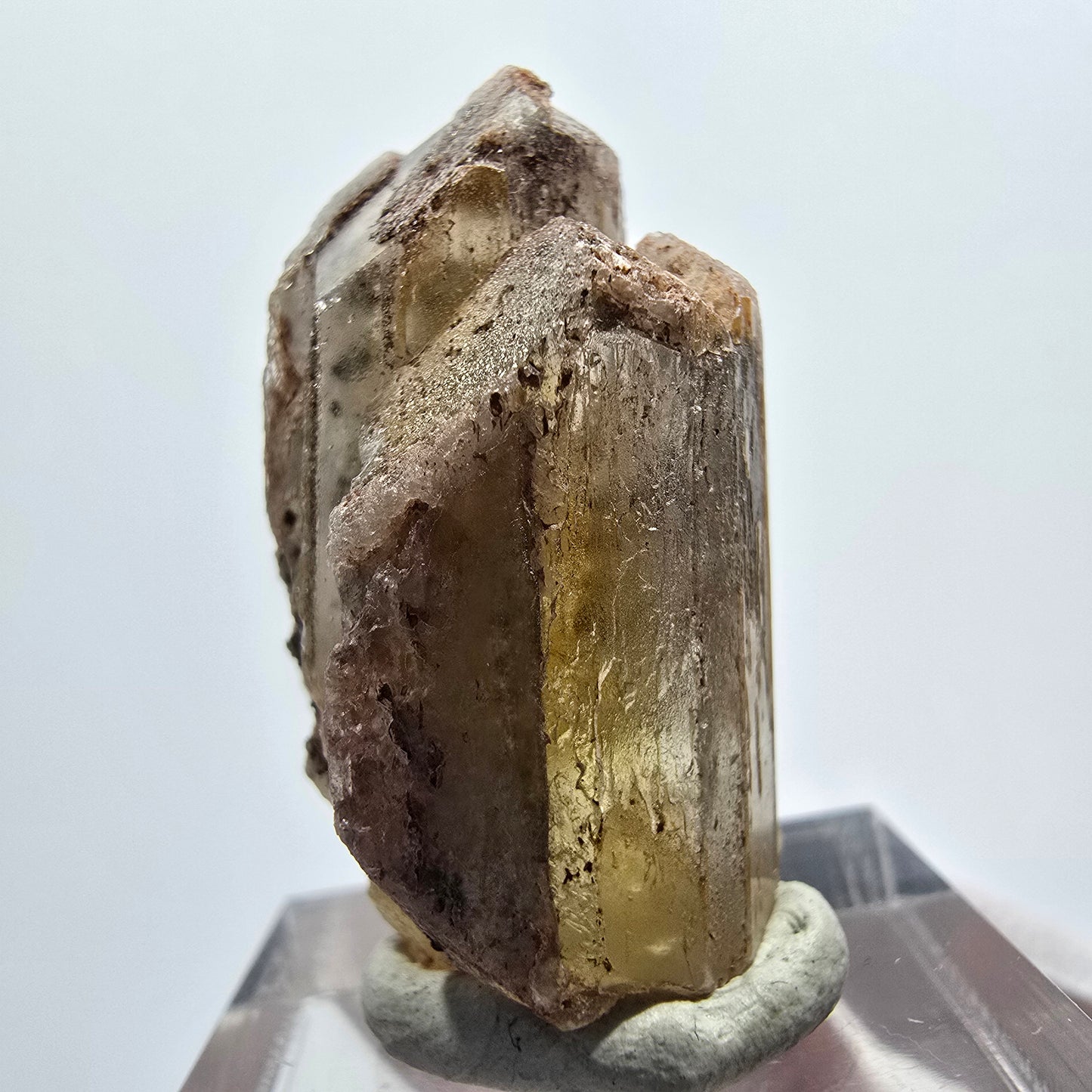 Seltener Baryt X Kristall, braun gelb Brukkaros, Namibia 33*18*17mm