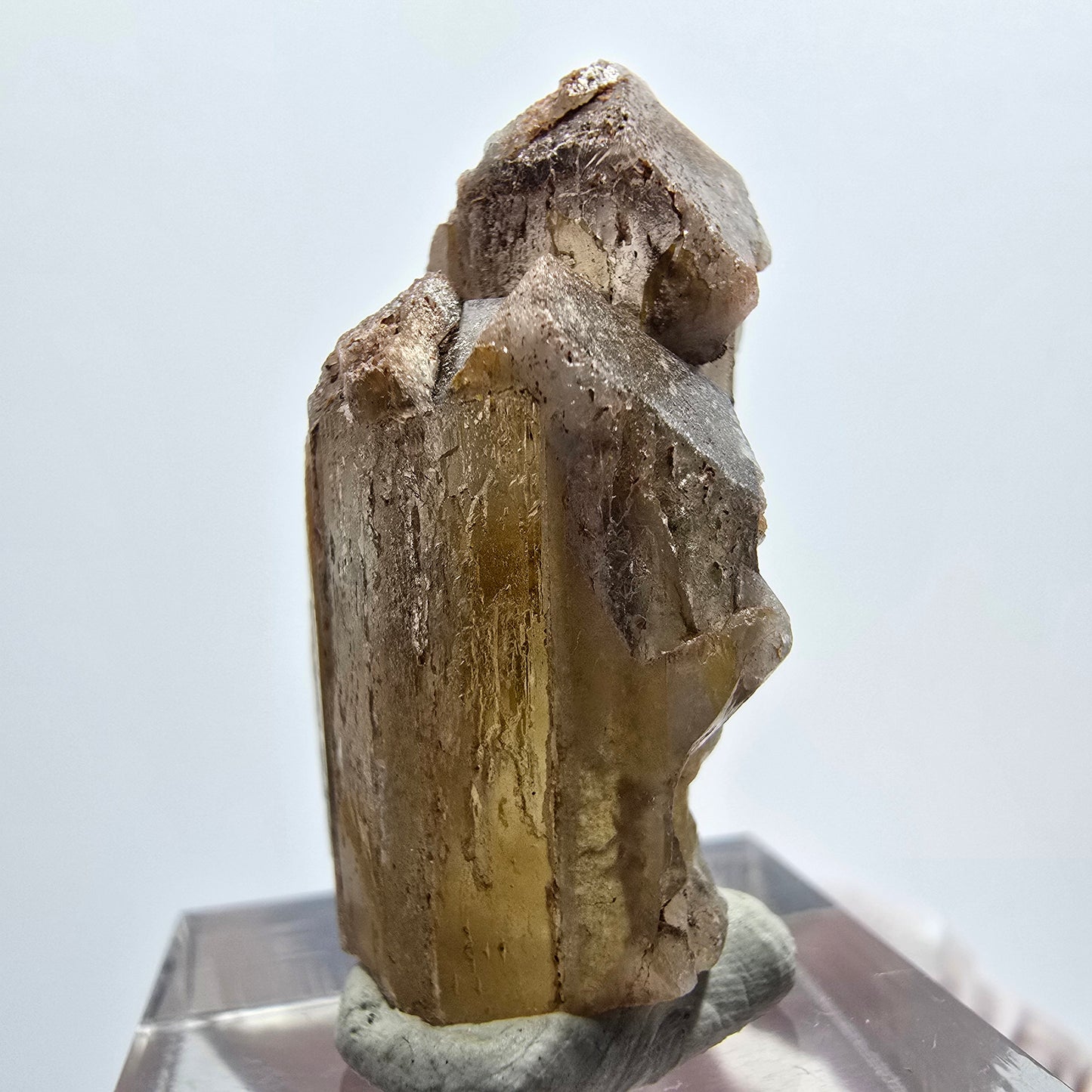 Seltener Baryt X Kristall, braun gelb Brukkaros, Namibia 33*18*17mm