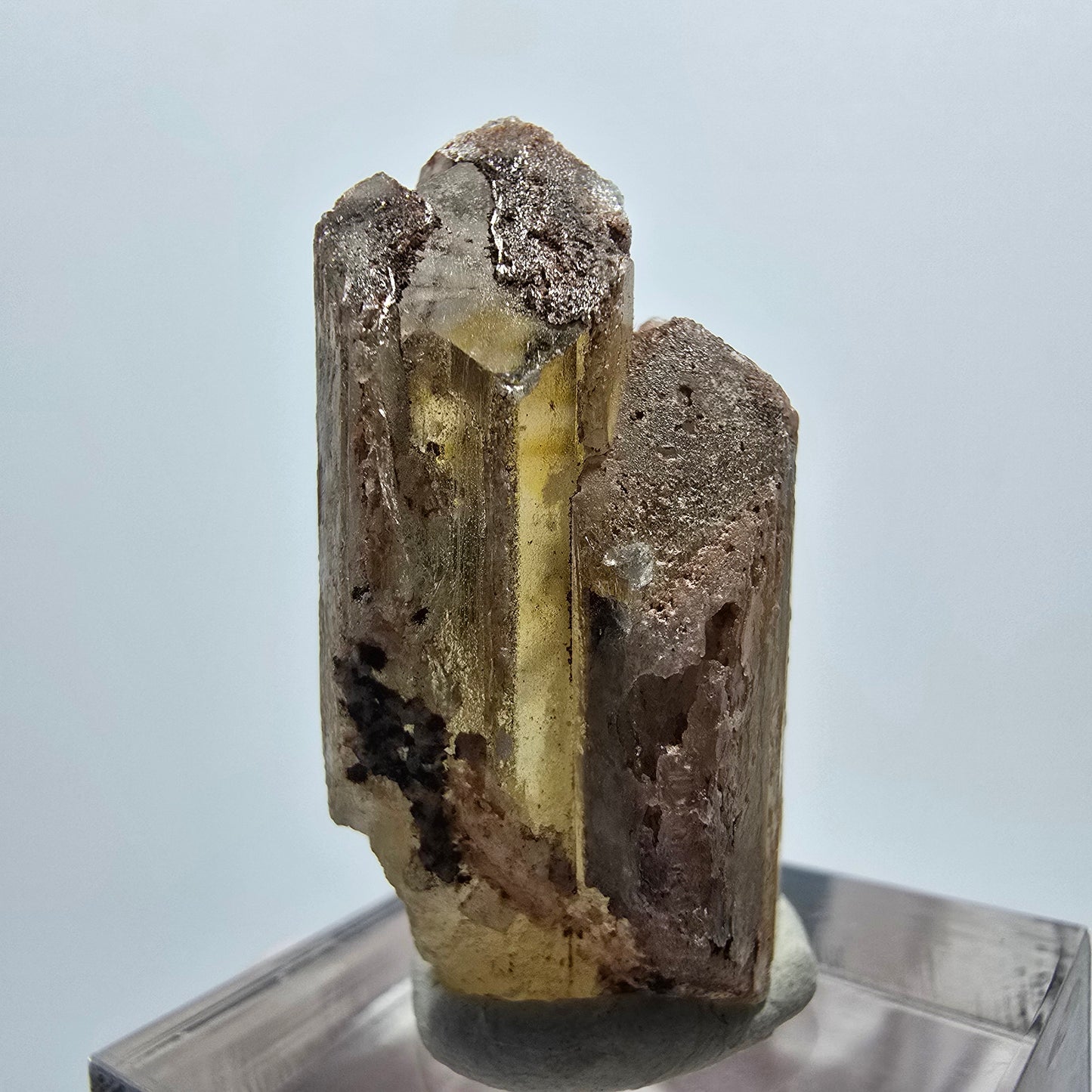 Seltener Baryt X Kristall, braun gelb Brukkaros, Namibia 33*18*17mm