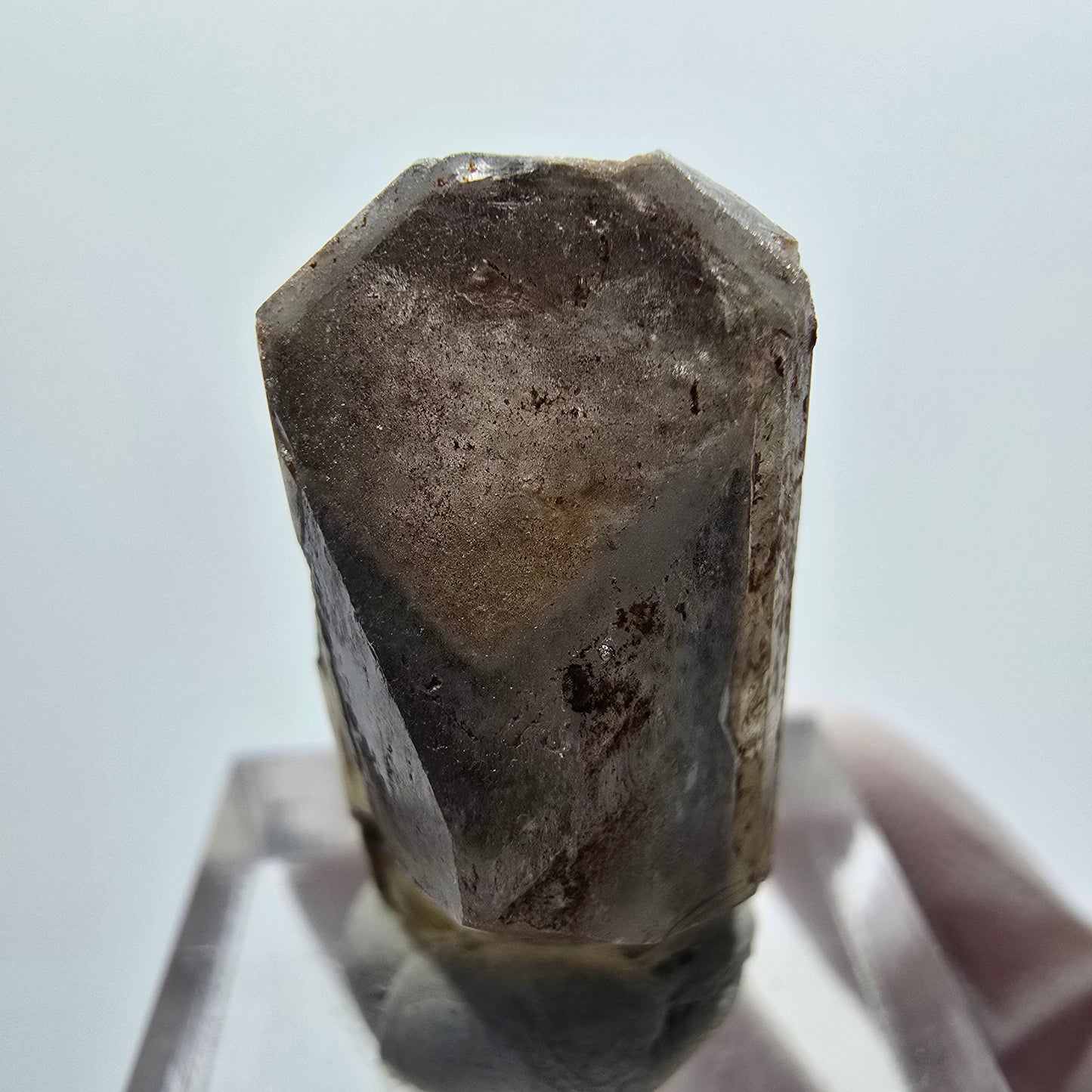Cristal de barytine rare, jaune brunâtre, Brukkaros, Namibie, 28*16*14 mm 