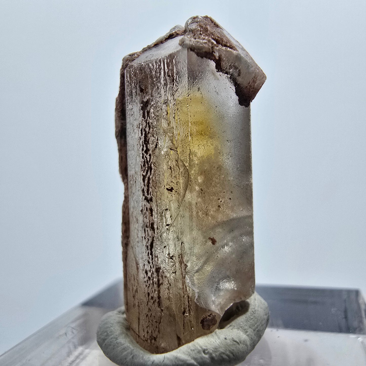 Seltener Baryt X Kristall, braun gelb Brukkaros, Namibia 26*10*9mm