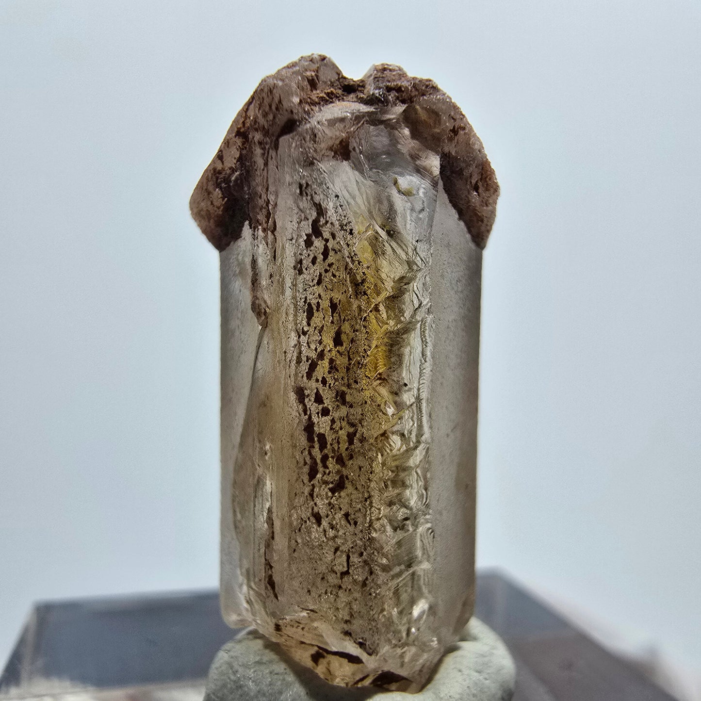 Seltener Baryt X Kristall, braun gelb Brukkaros, Namibia 26*10*9mm