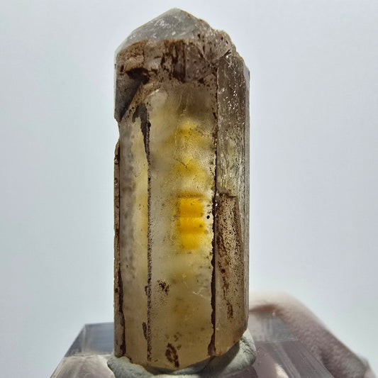 Seltener Baryt X Kristall, braun gelb Brukkaros, Namibia 28*16*15mm