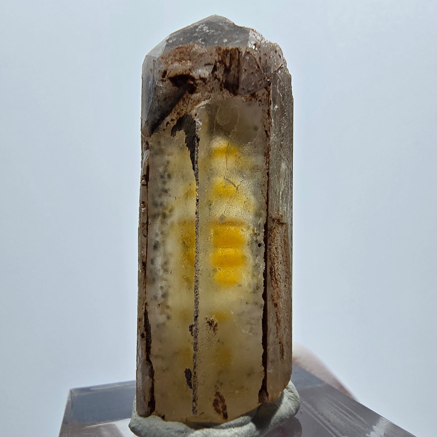 Seltener Baryt X Kristall, braun gelb Brukkaros, Namibia 28*16*15mm