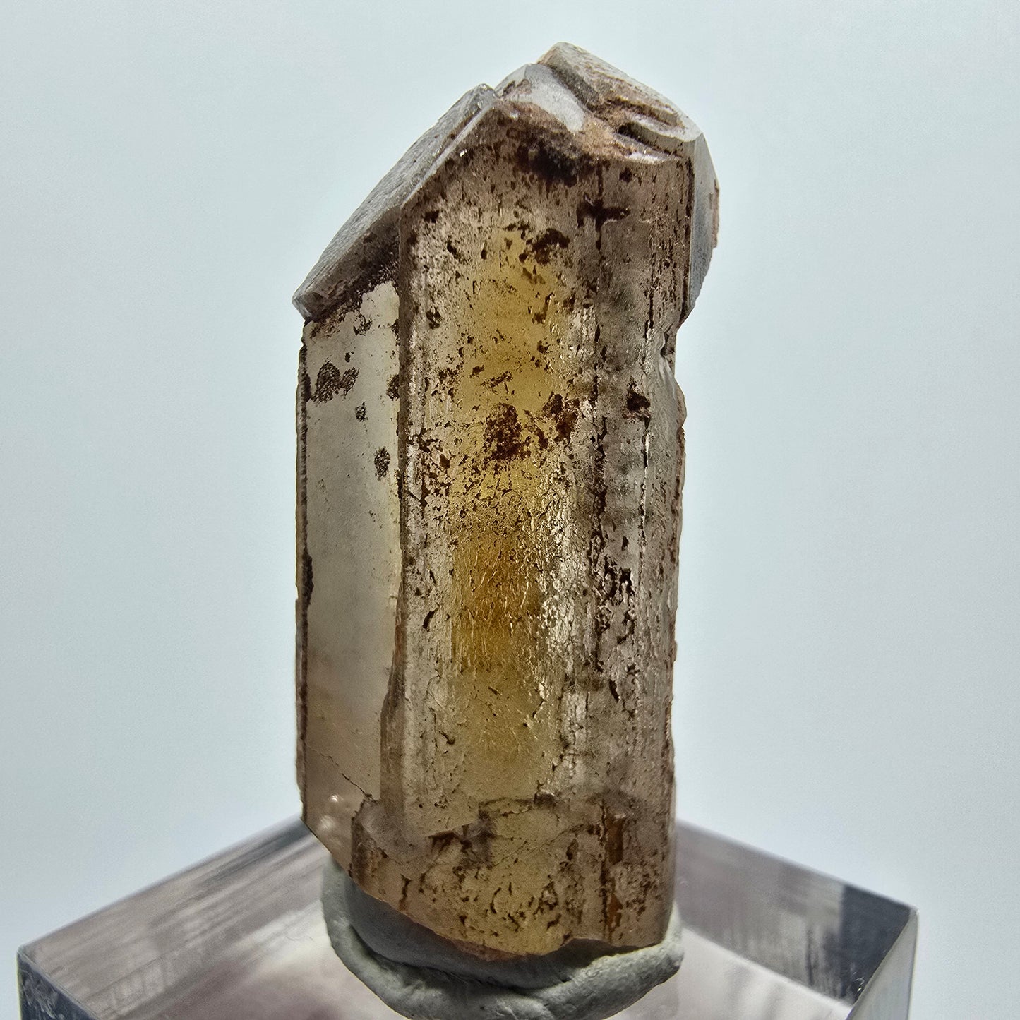 Seltener Baryt X Kristall, braun gelb Brukkaros, Namibia 28*16*15mm