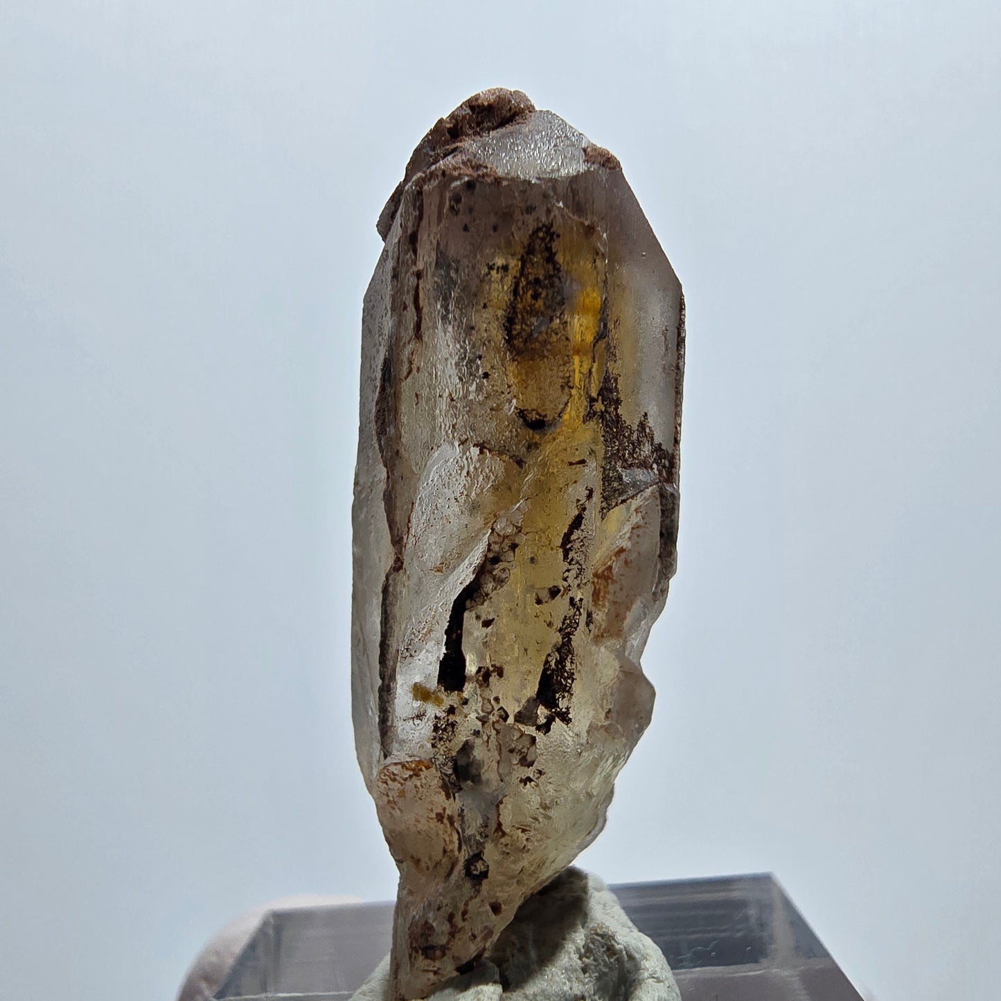 Seltener Baryt mit Enhydro Einschluss (1x Blase) Brukkaros, Namibia 39*14*11mm