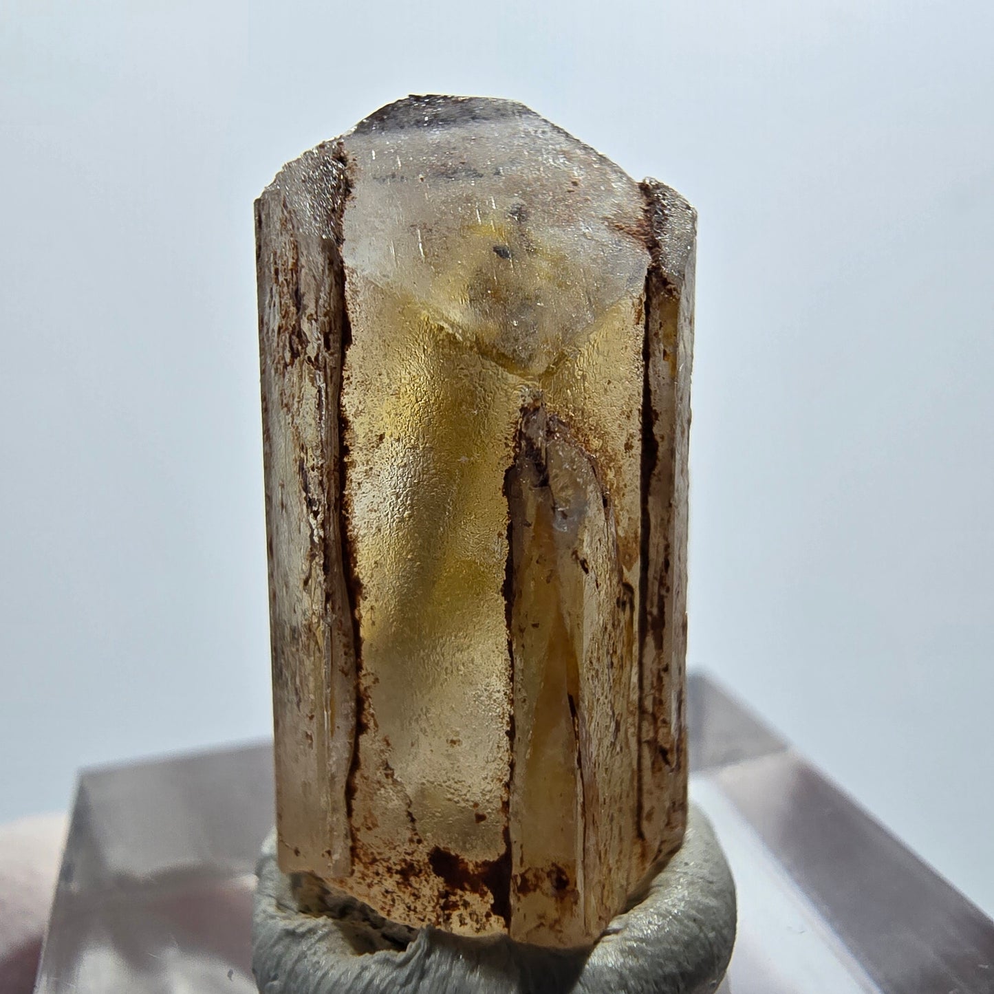 Seltener Baryt X Kristall, braun gelb Brukkaros, Namibia 24*12*11mm