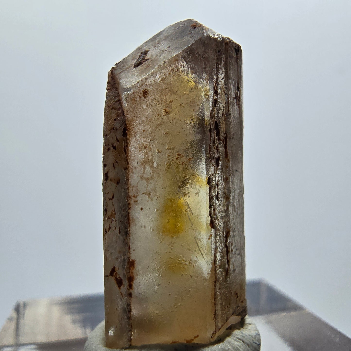 Seltener Baryt X Kristall, braun gelb Brukkaros, Namibia 24*11*9mm