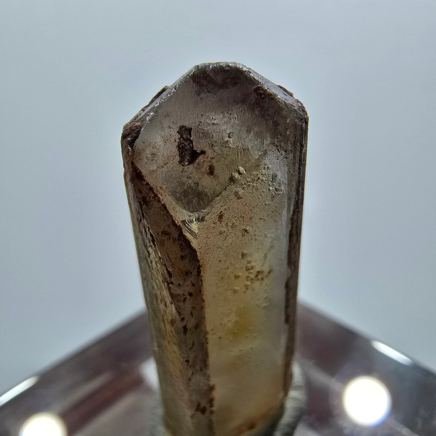 Seltener Baryt X Kristall, braun gelb Brukkaros, Namibia 24*11*9mm