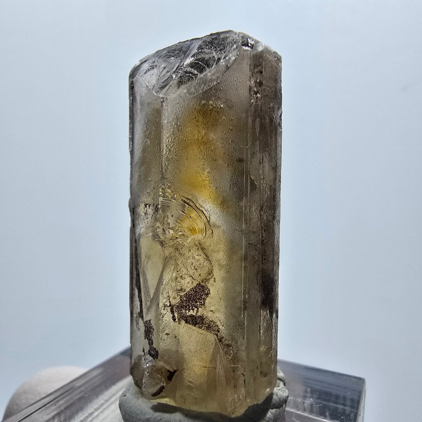 Seltener Baryt X Kristall, braun gelb Brukkaros, Namibia 35*16*15mm