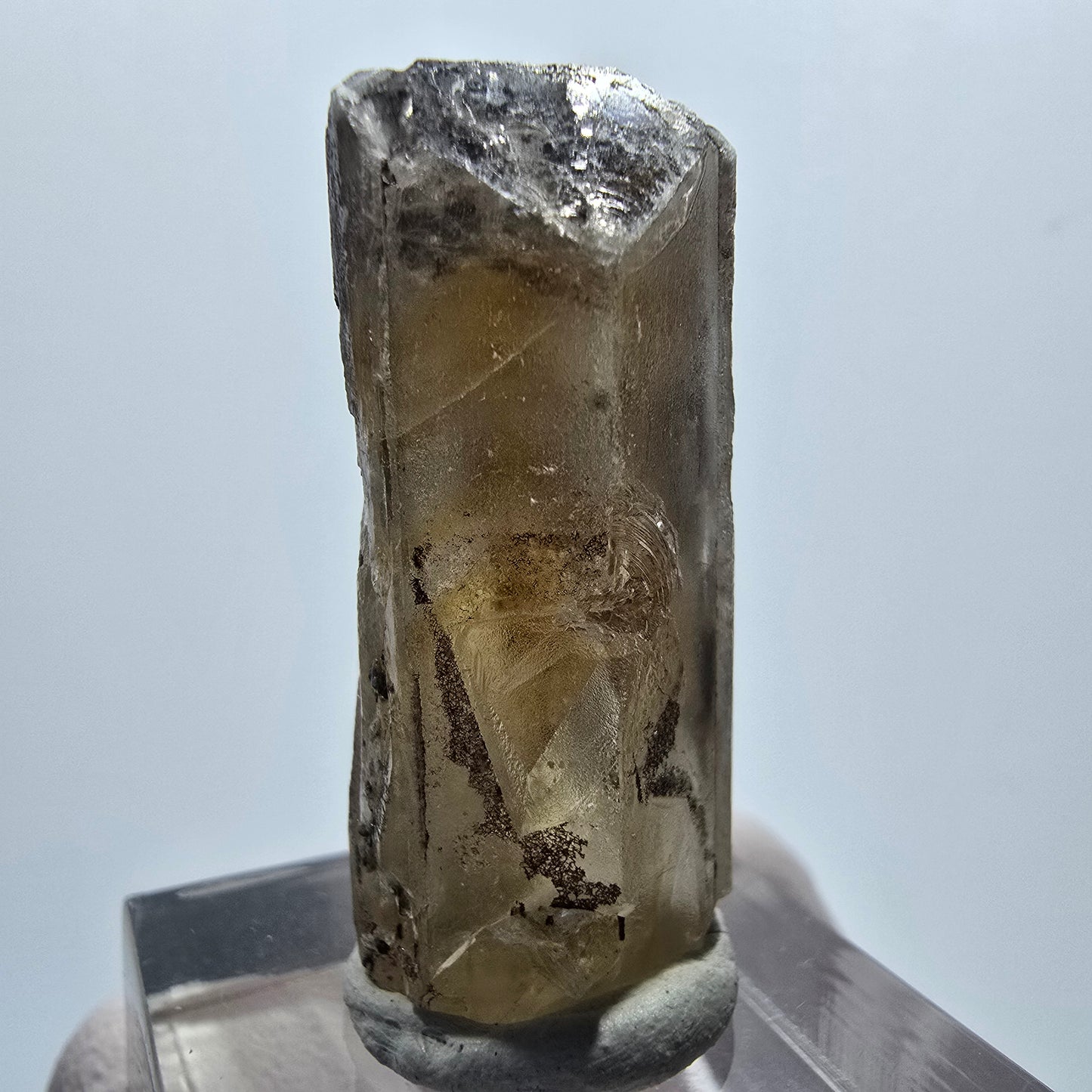 Seltener Baryt X Kristall, braun gelb Brukkaros, Namibia 35*16*15mm