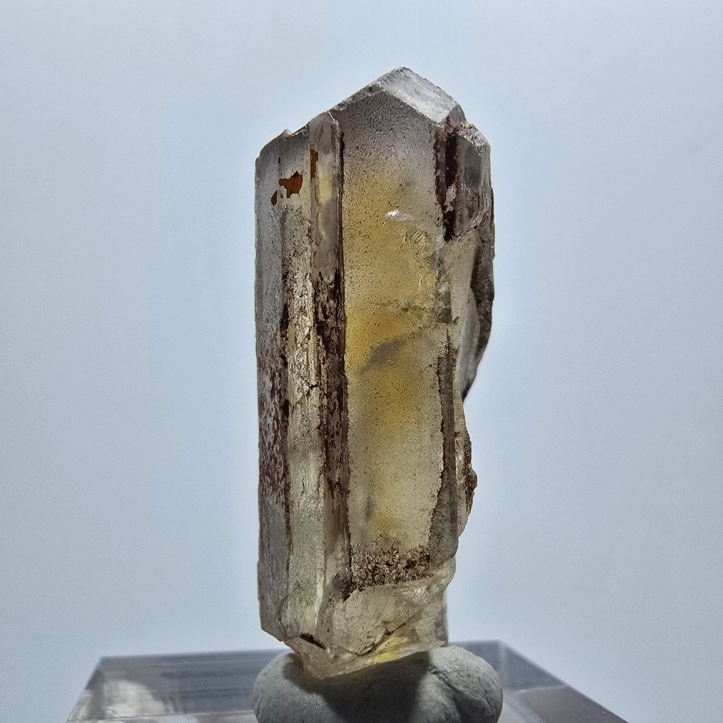 Seltener Baryt X Kristall, braun gelb Brukkaros, Namibia 34*12*11mm