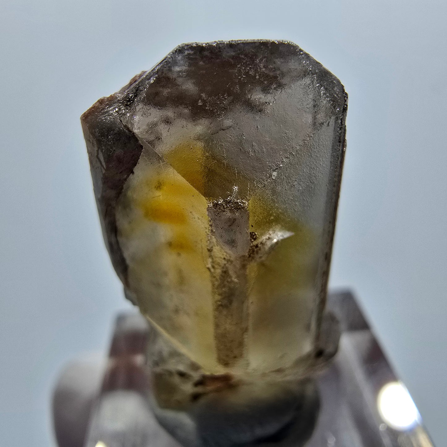 Seltener Baryt X Kristall, braun gelb Brukkaros, Namibia 31*17*11mm