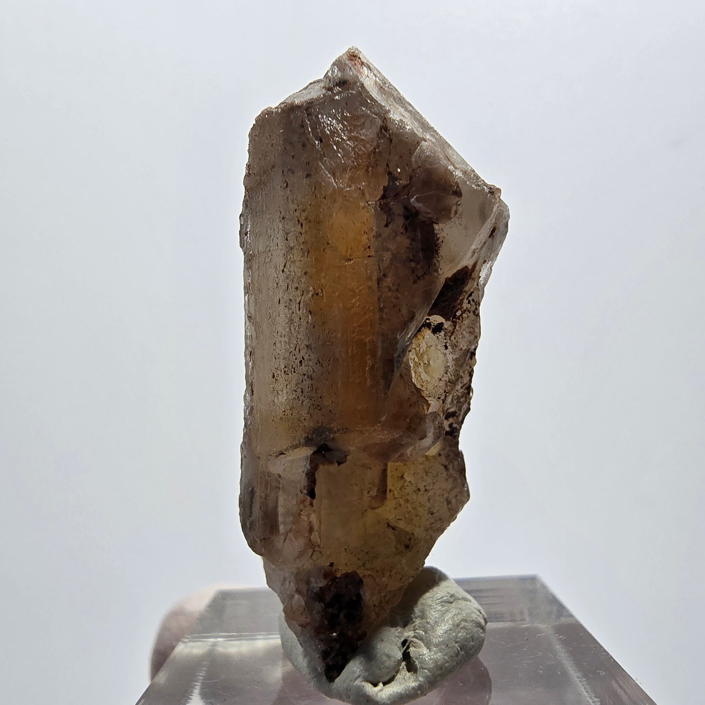 Seltener Baryt X Kristall, braun gelb Brukkaros, Namibia 31*18*15mm