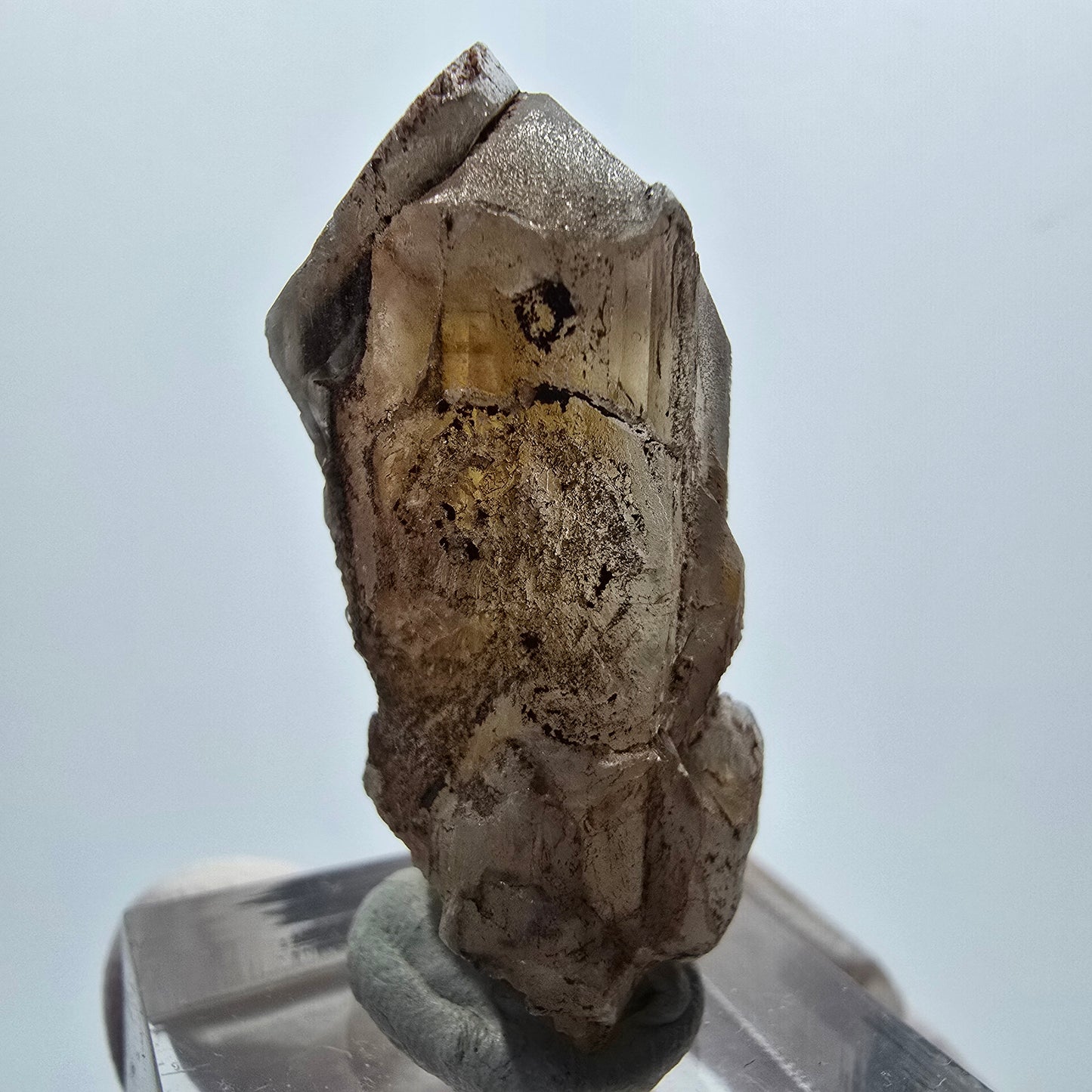 Seltener Baryt X Kristall, braun gelb Brukkaros, Namibia 31*18*15mm