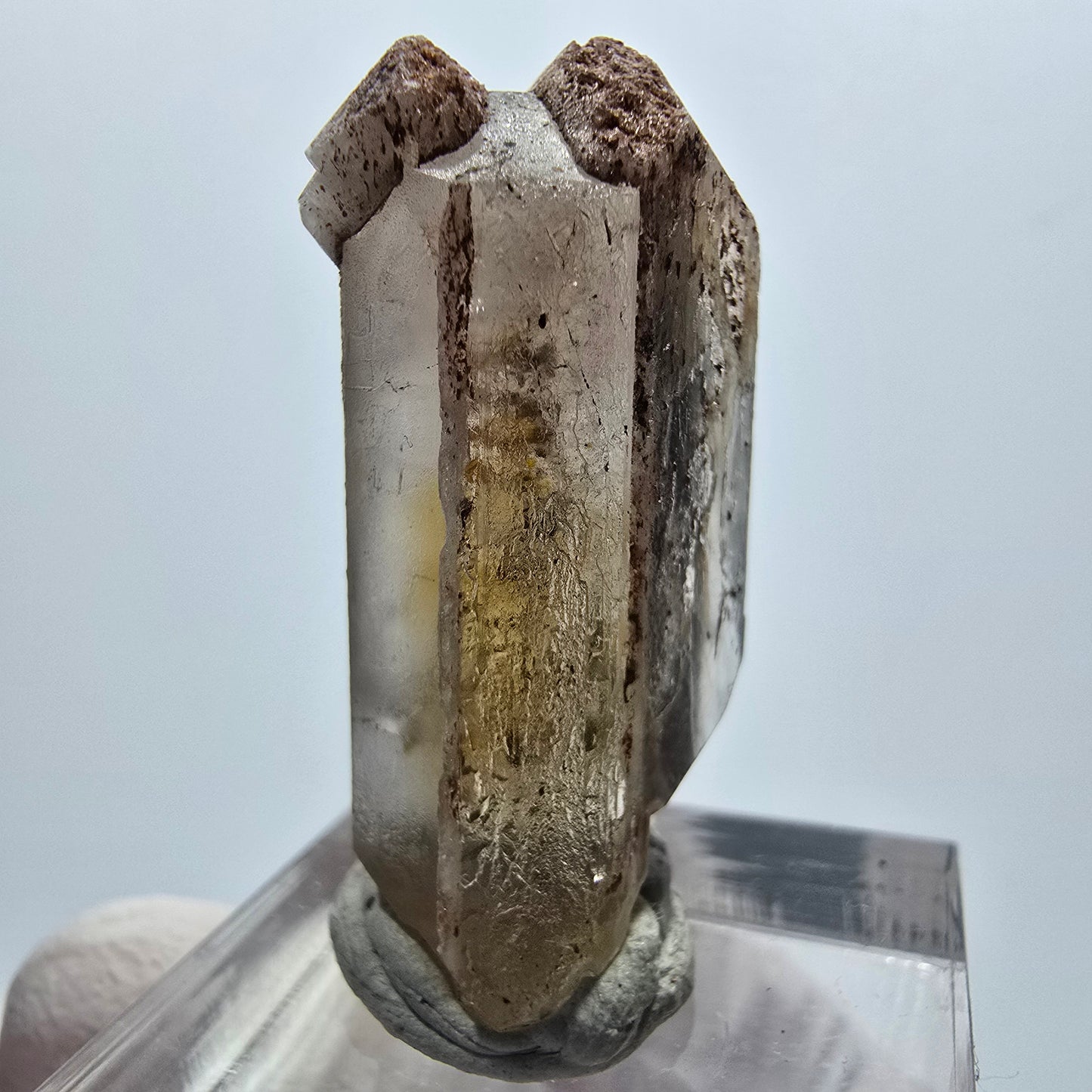 Seltener Baryt X Kristall, braun gelb Brukkaros, Namibia 33*16*12mm