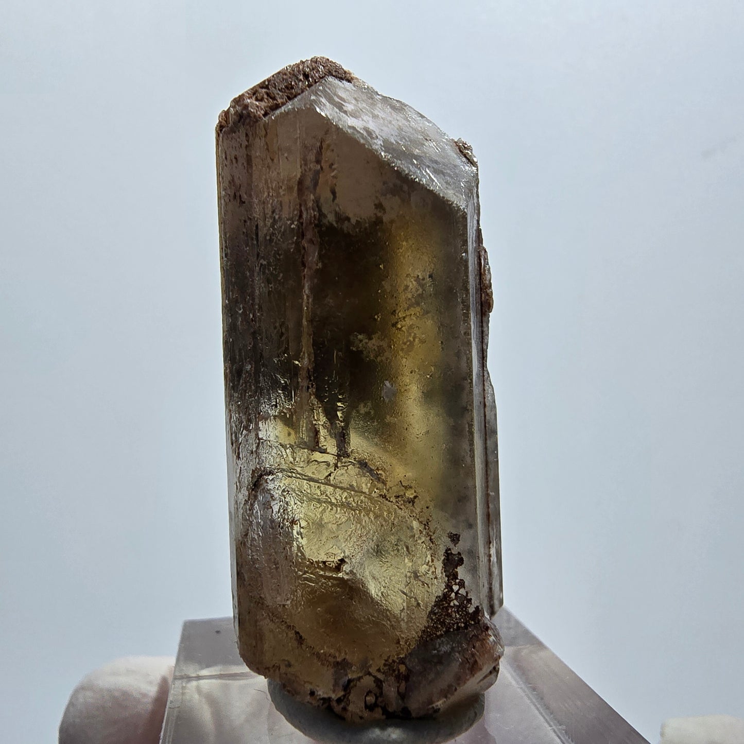 Seltener Baryt X Kristall, braun gelb Brukkaros, Namibia 44*22*18mm