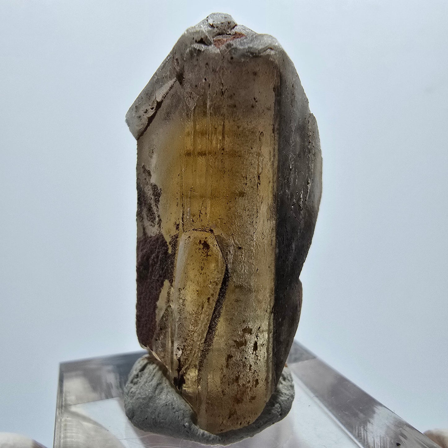 Seltener Baryt X Kristall, braun gelb Brukkaros, Namibia 34*18*15mm