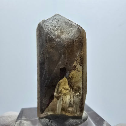 Seltener Baryt X Kristall, braun gelb Brukkaros, Namibia 34*18*15mm