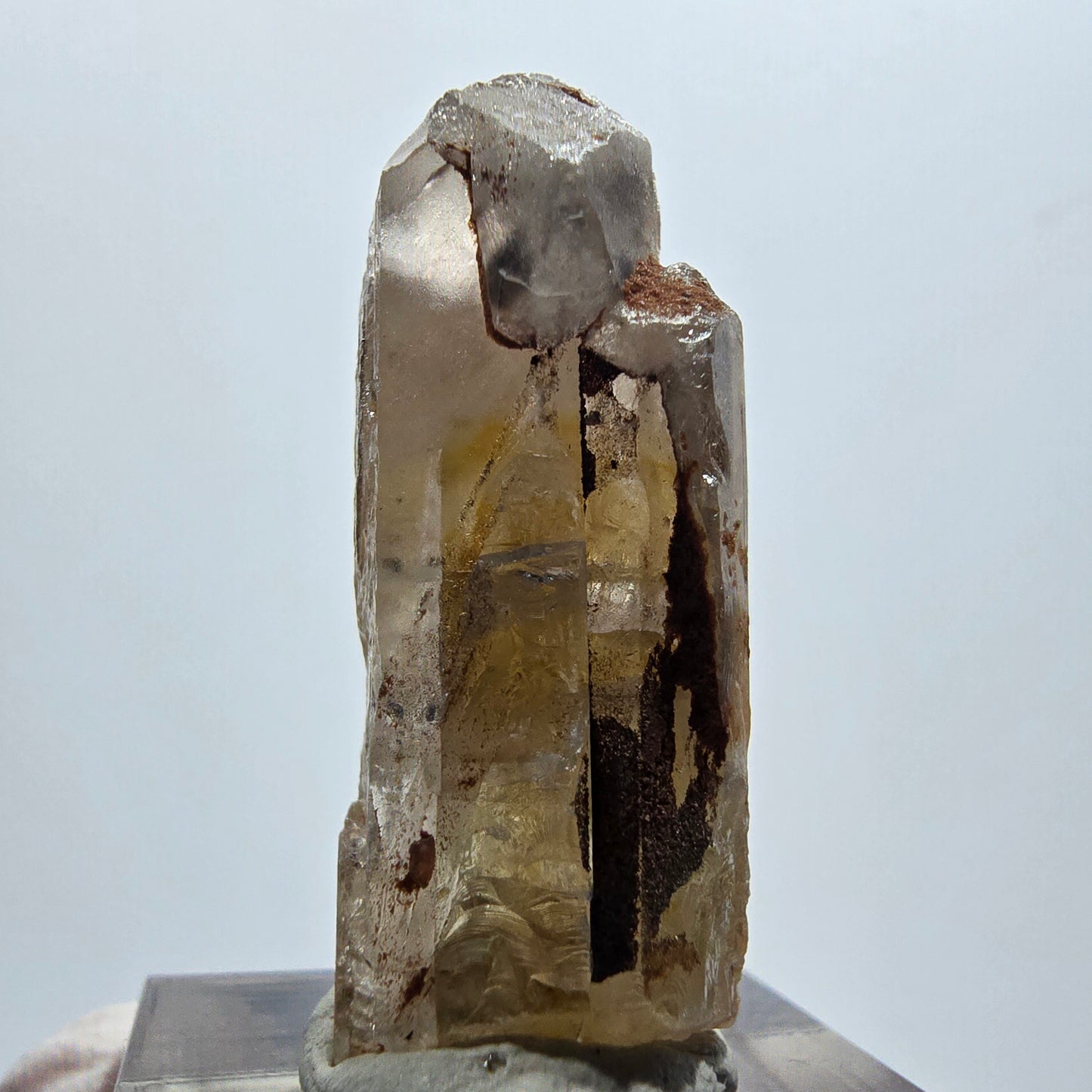 Seltener Baryt X Kristall, braun gelb Brukkaros, Namibia 36*17*14mm