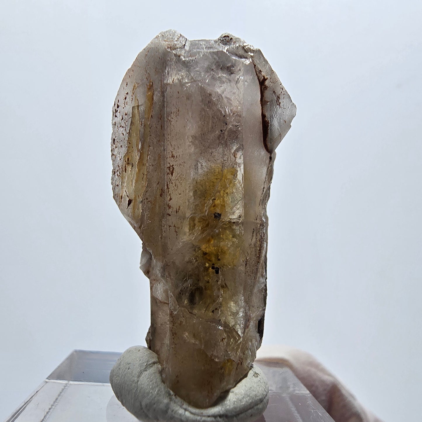 Seltener Baryt X Kristall, braun gelb Brukkaros, Namibia 36*17*14mm