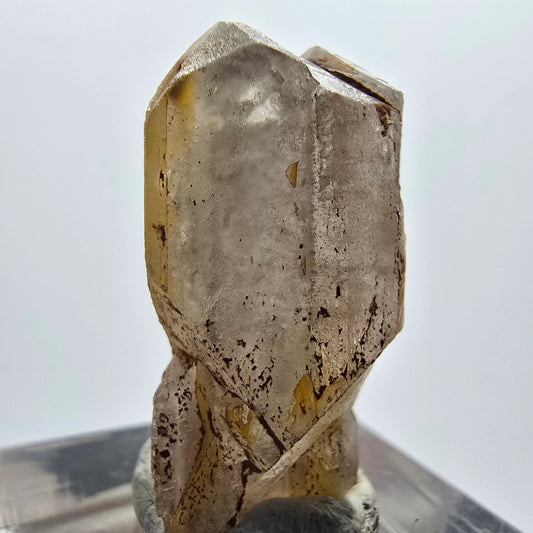 Cristal de barytine rare, brun-jaune, Brukkaros, Namibie, 27 x 14 x 11 mm 
