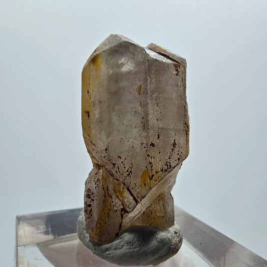 Cristal de barytine rare, brun-jaune, Brukkaros, Namibie, 27 x 14 x 11 mm 