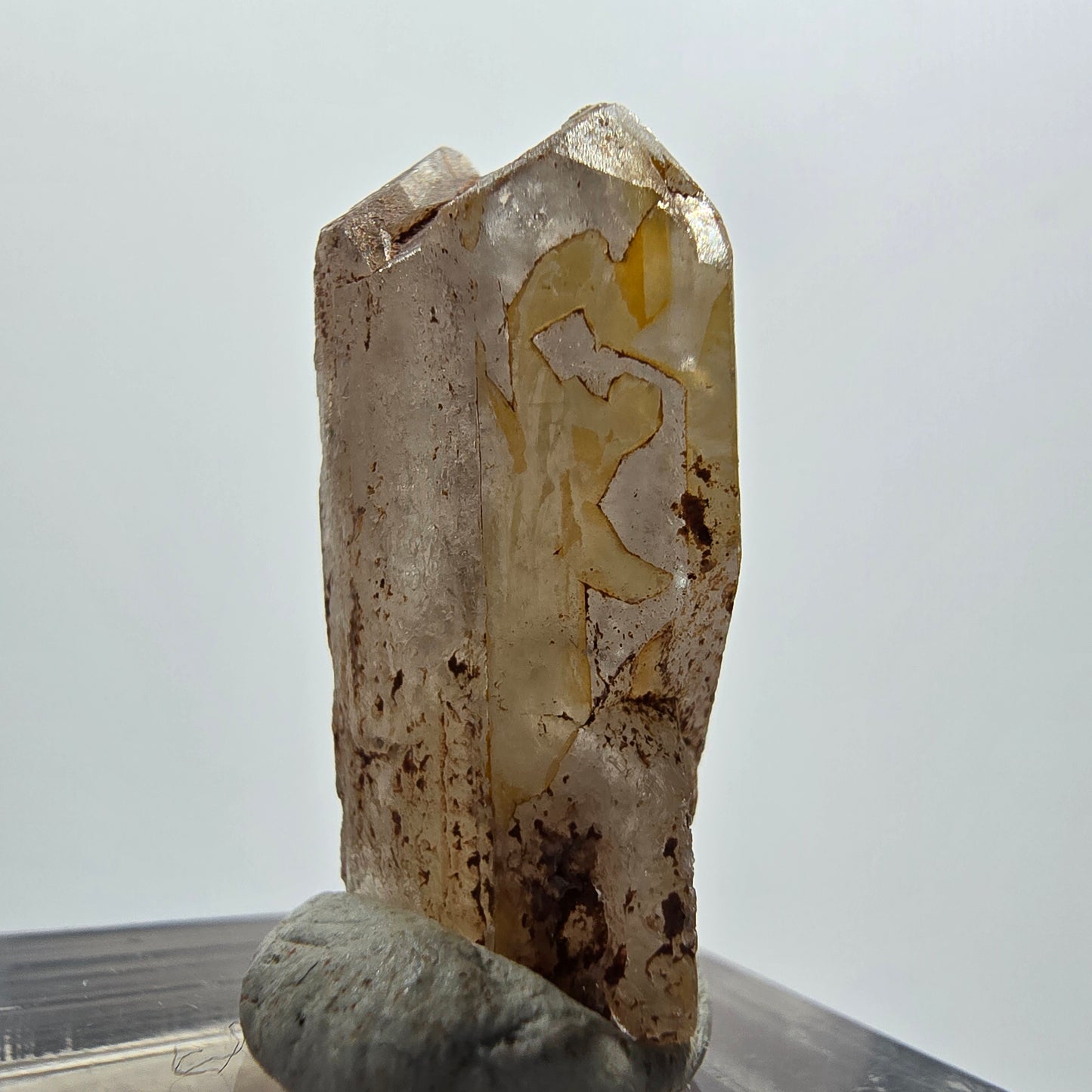 Seltener Baryt X Kristall, braun gelb Brukkaros, Namibia 27*14*11mm