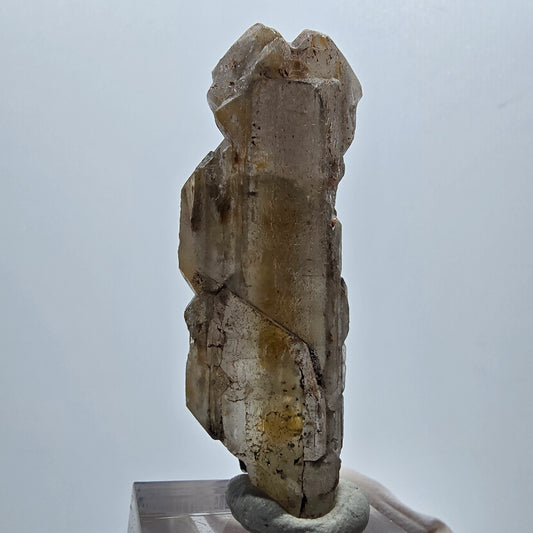 Cristal de barytine rare, jaune brunâtre, Brukkaros, Namibie, 58*19*14 mm 