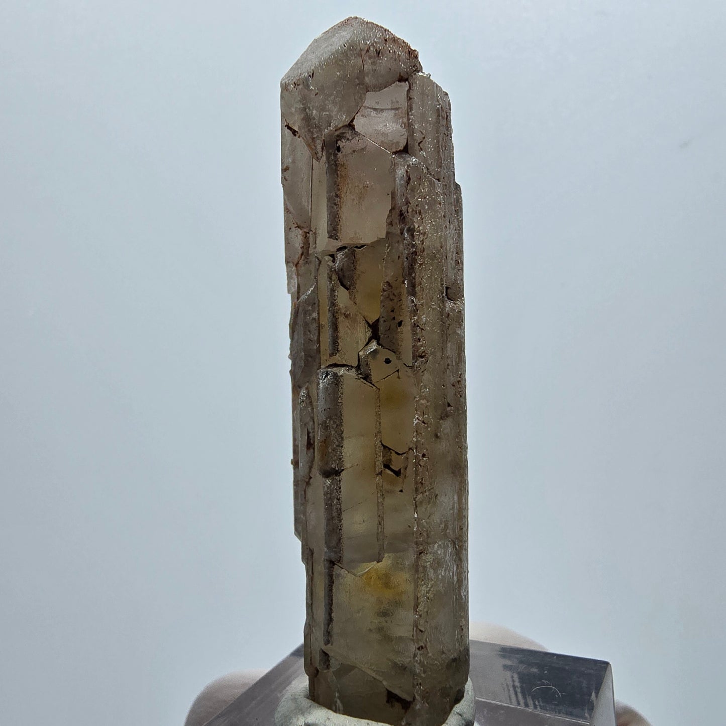 Seltener Baryt X Kristall, braun gelb Brukkaros, Namibia 58*19*14mm