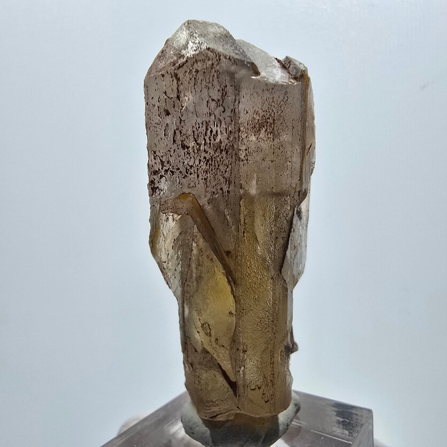 Seltener Baryt X Kristall, braun gelb Brukkaros, Namibia 54*21*20mm