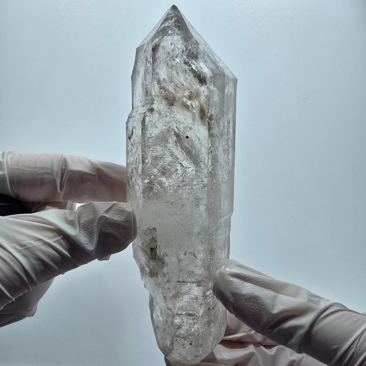 XL Enhydro Skelett Phantom Rauchquarz DT, 5x Blase Goboboseb Namibia 137*40*25mm