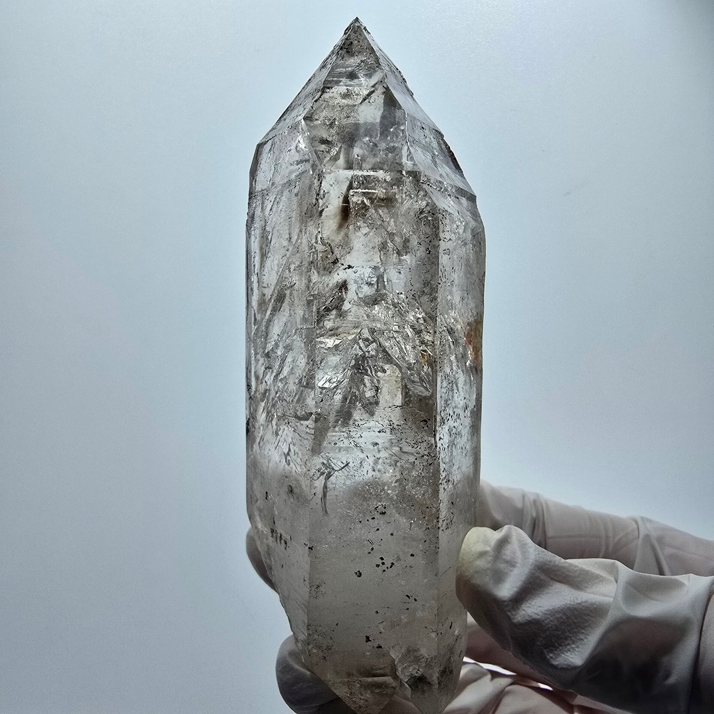 XL Enhydro Skelett Phantom Rauchquarz DT, 2x Blase Goboboseb, Namibia 112*43*30mm