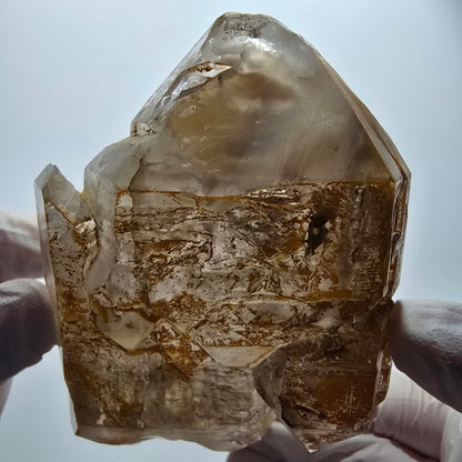 XL Skelett Phantom Rauchquarz Doppelender Zepter Goboboseb, Namibia 100*75*59mm