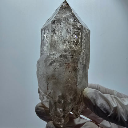 XL Enhydro Skelett Phantom Rauchquarz DT, 1x Blase Goboboseb, Namibia 109*48*38mm