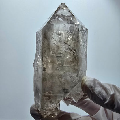 XL Enhydro Skelett Phantom Rauchquarz DT, 1x Blase Goboboseb, Namibia 109*48*38mm